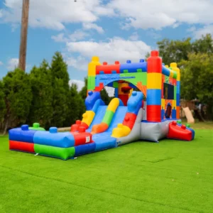 HeroKiddo+Block+Party+14'+x+26'+Inflatable+Water+Slide+Bounce+House+Combo+(with+Air+Blower) (1)